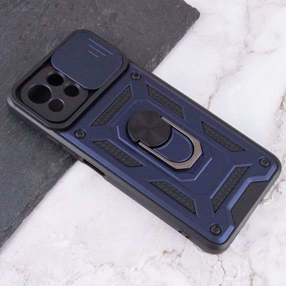 Ударостійкий чохол Camshield Serge Ring для Xiaomi Mi 11 Lite TPU+PC, Шторка на камеру, Синій | Зображення 3