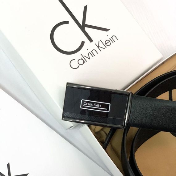 Двухсторонній чоловічий ремінь з двома пряжками Calvin Klein чорний | Зображення 5