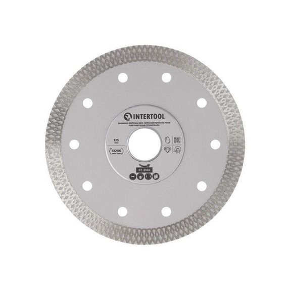 Диск алмазний відрізний 125 мм по керамограніту INTERTOOL CT-3102