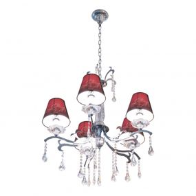 Люстра подвесная с абажуром классическая E14 60W CH (BCL-305S/5)