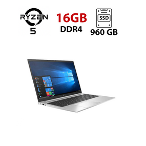 Ультрабук HP EliteBook 855 G7 / 15.6" (1920x1080) IPS / AMD Ryzen 5 Pro 4650U (6 (12) ядер по 2.1 - 4.0 GHz) / 16 GB DDR4 / 960 GB SSD / AMD Radeon RX Vega 6 Graphics / WebCam б/в