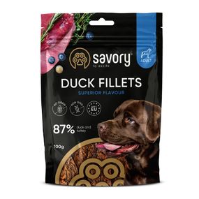 Джерки Savory Fillet Turkey With Duck, філе індички з качкою, 100 г