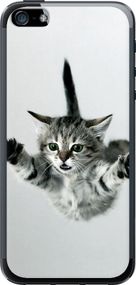 Чехол на iPhone 5 Летящий котёнок "2322u-18-17620"