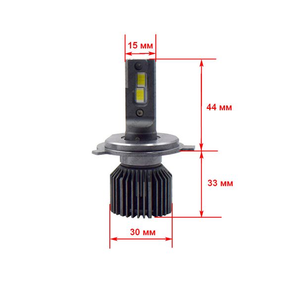 Светодиодные лампы Cyclone LED H4 H/L 6000K 12000Lm type 45 CanBus (2 лампы) | Зображення 2