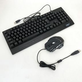 Клавиатура+мышка UKC с LED подсветкой от USB M-710, клавиатура игровая с подсветкой ZP-731 и мышкой