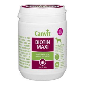 Canvit Biotin Maxi For Dogs витамины для здоровья кожи и шерсти у больших собак, 500 гр