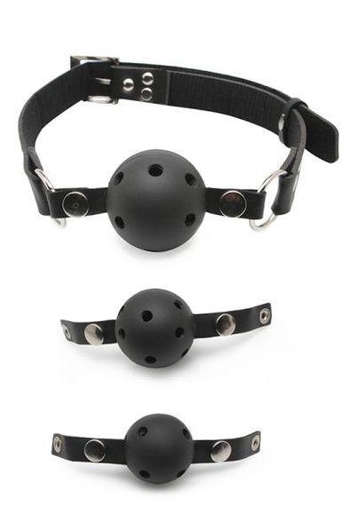 Набір кляпів Ball Gag Training System, Черный, S, M and L