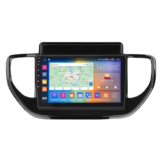 Штатна магнітола Lesko для Hyundai Solaris II Рестайлинг 2020-н.в. екран 9" 4/64Gb CarPlay 4G Wi-Fi GPS Prime