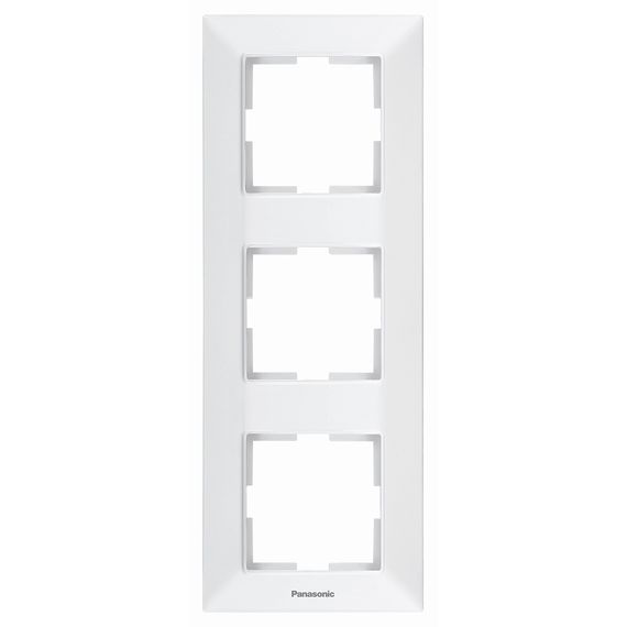 Рамка Panasonic Arkedia Slim потрійна, вертикальна, біла
