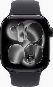Смарт-годинник Apple Watch Series 11 GPS 42mm Jet Black Alu. Case w. Black S. Band - M/L (MEQU4)