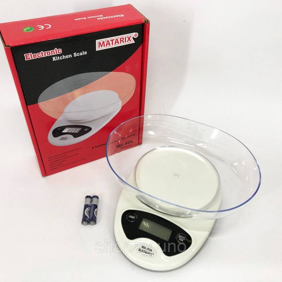 Весы кухонные Matarix MX-404 Электронные С Чашей Кухонные до 7 кг Кухонные весы для взвешивания продуктов | Зображення 8