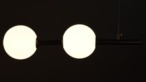 Люстра світлодіодна підвісна LED світильник для квартири на стелю лед 27862 Чорний 25-120х12х84 см. | Зображення 5