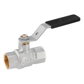 Кран кульовий Kroner 1/2" ВВ PN40 ручка, нікельований (CV033213)