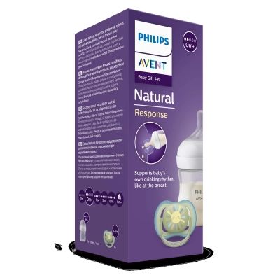 Набір для годування новонароджених Philips AVENT Natural Природний Потік пляшечка 125 мл + пустушка Ultra Air 0-6 міс (SCD837/10) | Зображення 6