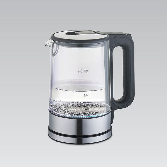 Електрочайник скляний Maestro MR-053-BLACK, 1.7 л, 2200 Вт, з підсвіткою