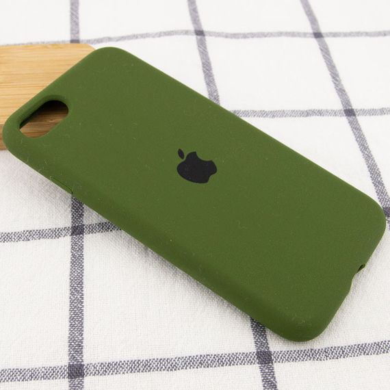 Чохол Silicone Case Full Protective (AA) для Apple iPhone SE (2020) Зелений / Dark Olive | Зображення 1