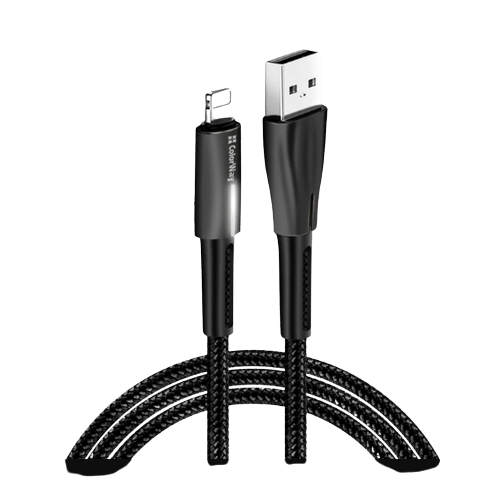 Кабель USB Lightning ColorWay CW-CBUL035-BK 2,4A 1м чорний