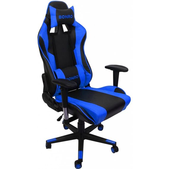 Кресло геймерское игровое компьютерное Bonro 2011-A синее 40700005