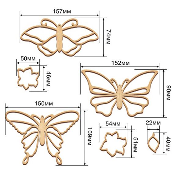 Набір для вітражного живопису за номерами Арт Вітраж "Яскраві Метелики" FDSGK-02 | Зображення 1