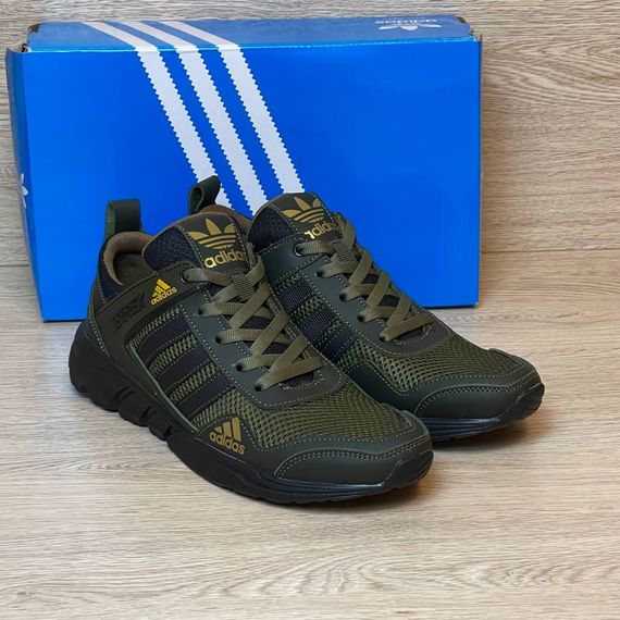 Кросівки Adidas літо сітка хакі | Зображення 4