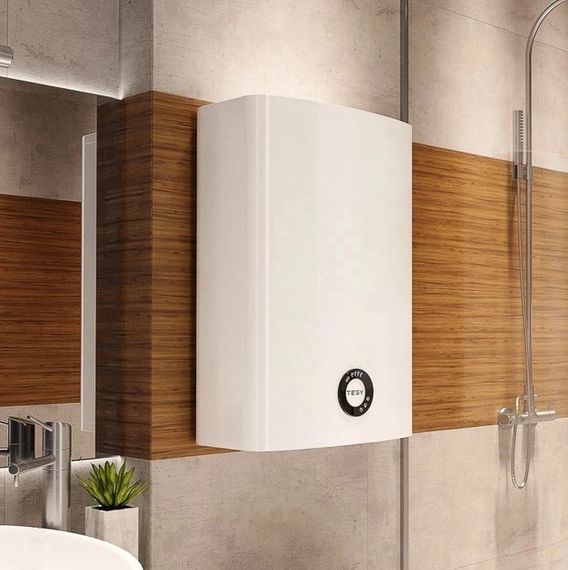 Водонагрівач Tesy Bellislimo Lite Dry GCR 802712D E32 EC 80 л, 1,2 кВт, "сухий" ТЕН, універсальний, прямокутний, білий (306087) | Зображення 1