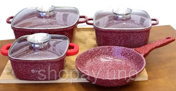 Набір посуду Bellmax Cookware Set BM-132 RED