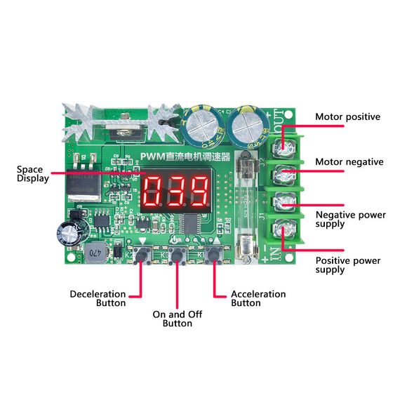 ШИМ регулятор скорости для двигателей DC с дисплеем | Зображення 2