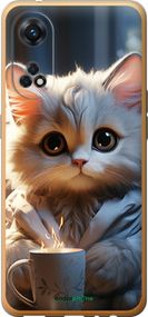 Чохол на Oppo Reno8 T Білий кіт "5646u-2969-2448"