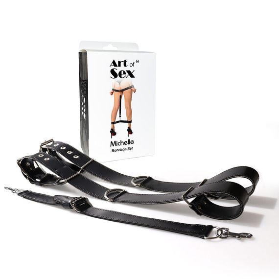 Бондажний набір Art of Sex - Michelle чорний, екошкіра | Зображення 3