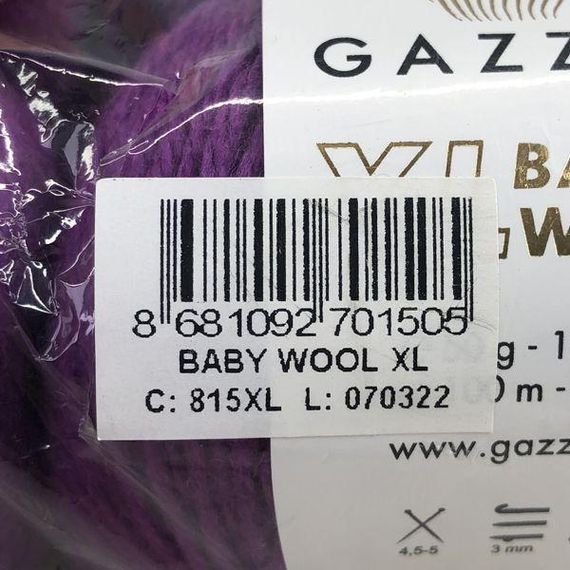 Пряжа Gazzal – Baby Wool XL колір 815 Фуксія | Зображення 2