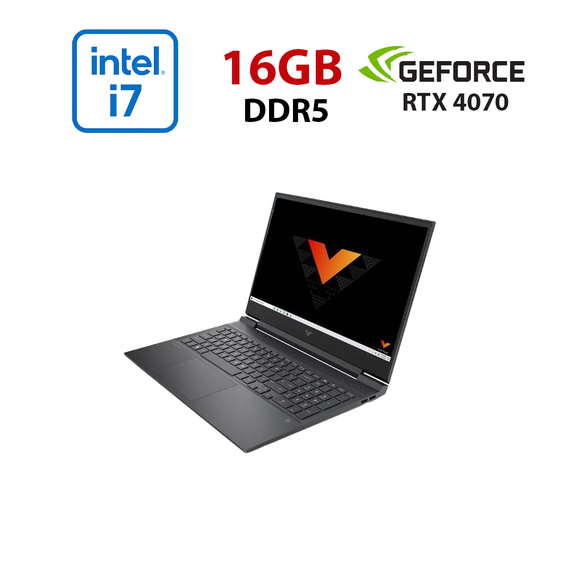Игровой ноутбук HP Victus 16-R0055NO / 16" (1920x1080) IPS / Intel Core i7-13700HX (16 (24) ядер по 2.1 - 5.0 GHz) / 16 GB DDR5 / 480 GB SSD / nVidia GeForce RTX 4070, 8 GB GDDR6, 128-bit / WebCam б/у