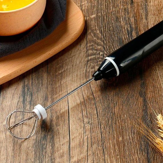 Капучинатор-міксер з USB зарядкою, Чорний / Бездротовий віночок для яєць / Кухонний міксер спінювач для молока | Зображення 7