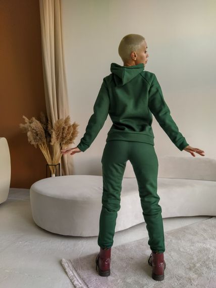 Жіночий теплий спортивний костюм Alex колір хакі р.XL 441310 | Зображення 7