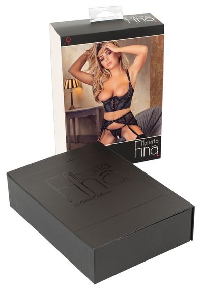 Комплект білизни із трьох предметів з мережива та оксамиту Shelf Bra Set 85B/LShelf Bra Set 80B/M | Зображення 7