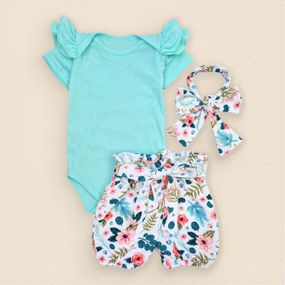 Комплект боди шорты для девочки Floral