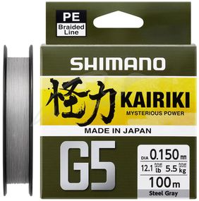Шнур Shimano Kairiki G5 (Steel Gray) 150m 0.18mm 9.2kg