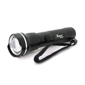 Ліхтар ручний Watton WT-010, 1LED CREE Q5, 3W, 5 режими, ZOOM,18650/3200mah, Black, IP40, СЗУ під 2 акб, 180х45х34мм, BOX
