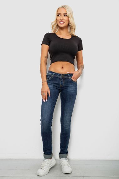 Джинси жіночі однотонні Skinny, колір синій, 244RSH9518 | Зображення 1