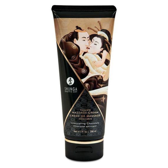 Їстівний масажний крем Shunga Kissable Massage Cream (200 мл), Intoxicating Chocolate