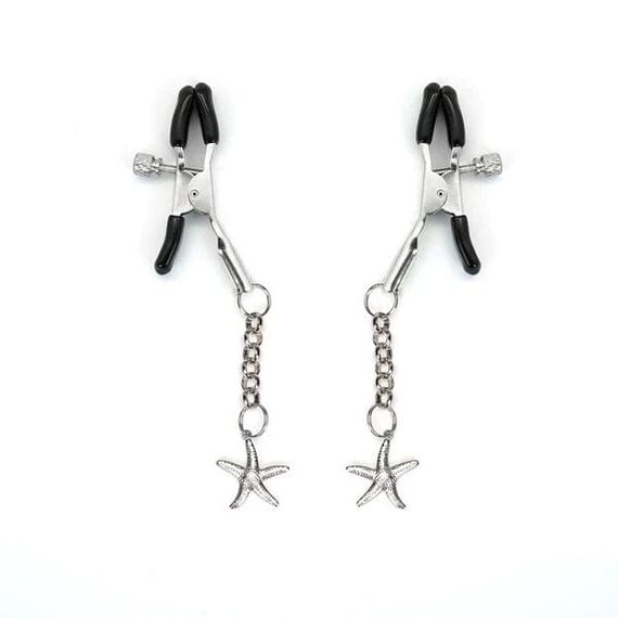 Затискачі для сосків Liebe Seele Starfish Nipple Clamps Сріблясті One Size | Зображення 1