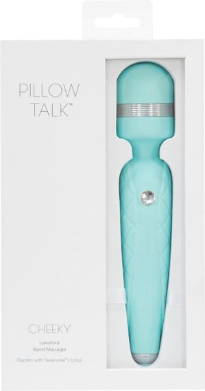 Роскошный вибромассажер PILLOW TALK - Cheeky Teal с кристаллом Swarovsky, плавное повышение мощности | Зображення 6
