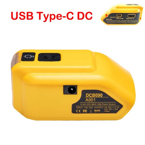 Адаптер SV DCB090 A901 для акумуляторів DeWalt USB, USB Type C, DC з ліхтариком (sv3769)