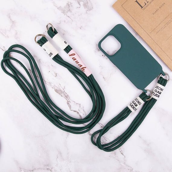 Чехол TPU two straps California для Apple iPhone 11 Pro (5.8") Силікон, Зелений/Forest green | Зображення 4