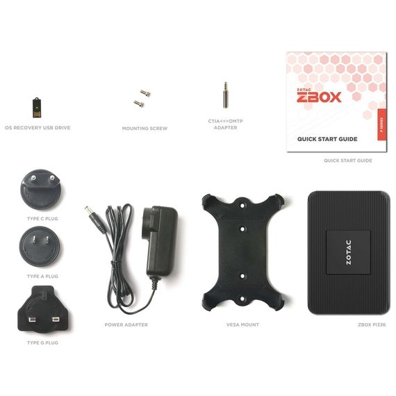 Комп&#039;ютер Zotac PI336 pico / Celeron N6211, 4GB LPDDR4x onboard, 128GB eMMC, WIFI, BT, DP/HDMI, W11Pro (ZBOX-PI336-W5C) | Зображення 5