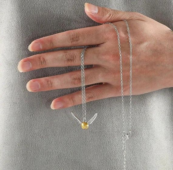 Підвіска снітч з гаррі поттера, підвіска золотий снич, кольє, кулон, ланцюжок, підвіска гаррі поттер, кулон снітч, чокер, ланцюжок | Зображення 2