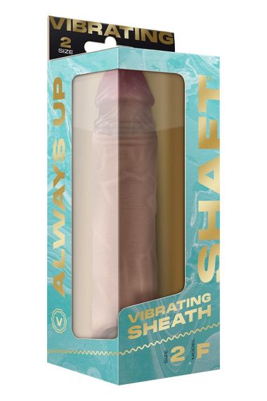 Насадка на пенис Shaft Vibrating с вибрацией и пультом, бежевая, 22.3 см sexstyle | Зображення 7