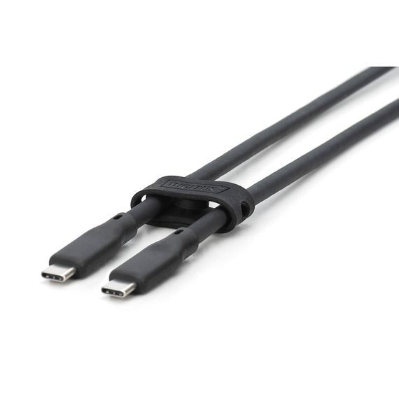 Дата кабель USB-C to USB-C 1.0m USB 3.2 Gen2 10G 100W 4K silicone black Digitus (AK-300342-010-S) | Зображення 1