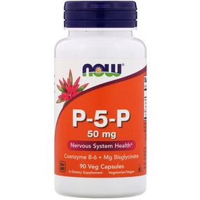 Пірідоксин NOW Foods P-5-P 50 mg 90 Veg Caps NOW-00461