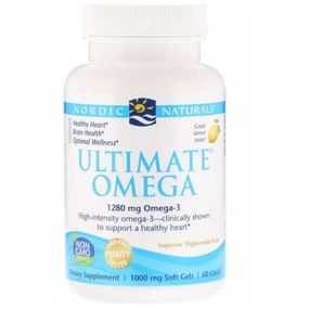Омега 3 Nordic Naturals Ultimate Omega 1280 mg 60 Softgels Lemon NOR01790