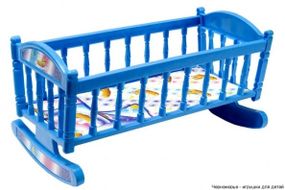 Ліжечко для ляльок Барбі S0013 ліжечко-качалка  S0013(Blue)